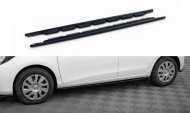 Prahové lišty Toyota Yaris Mk3 Facelift černý lesklý plast