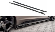 Prahové lišty V.1 Audi e-Tron GT / RS GT Mk1 černý lesklý plast