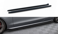 Prahové lišty V.2 Audi S5 / A5 S-Line Coupe 8T černý lesklý plast