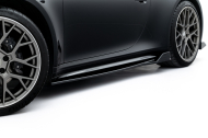 Prahové lišty V.2 Porsche 911 Carrera Sport Design 992 černý lesklý plast