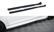 Prahové lišty V.4 + flaps Ford Fiesta ST / ST-Line Mk7 černý lesklý plast