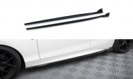 Prahové lišty V.5 + flaps BMW 1 M-Pack / M140i F20 Facelift černý lesklý plast