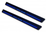 Prahové ochranné nerezové lišty Avisa Univerzální Special Edition led pásek modrý 4x45cm