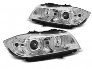 Přední světla 3D LED angel eyes BMW E90/E91 05-08 chromová