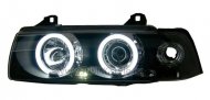 Přední světla angel eyes CCFL BMW E36 limo 92-98 černá