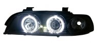 Přední světla angel eyes CCFL BMW E39 95-00 černá