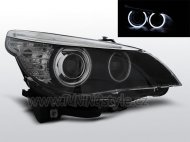 Přední světla angel eyes CCFL BMW E60/E61 05-07 xenon D1S černá