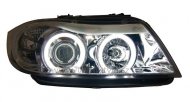 Přední světla angel eyes CCFL BMW E90/E91 05-08 chrom