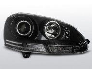 Přední světla Angel eyes CCFL s LED VW Golf V / 5 03-09 černá
