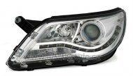 Přední světla Angel Eyes CCFL s LED VW Tiguan 07-11 chromová