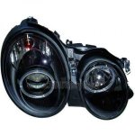 Přední světla angel eyes Mercedes-Benz E W210 95-99 černá