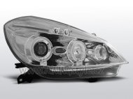 Přední světla angel eyes s LED Renault Clio 05-09 chromová