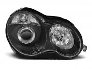 Přední světla čirá Mercedes-Benz Třída C 00-04 černé