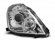 Přední světla Devil Eyes s LED Nissan 350Z 03-05 Xenon chrom