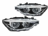 Přední světla full LED 3D Angel Eyes DRL BMW 3 F30/F31 LCI 15-18 černá