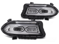 Přední světla FULL LED pro DODGE CHARGER 2014-2023 chrom