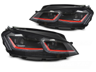 Přední světla full LED pro VW GOLF VII 2013-2017 red line