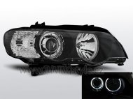 Přední světla LED Angel Eyes BMW X5 E53 99-03 černá