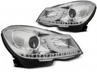 Přední světla LED blinkr TubeLights Mercedes-Benz C W204 11-14 chrom