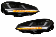 Přední světla LED OSRAM, s LED denními světly, LED dynamickým blinkrem pro VW Golf VII 12-17 chrom