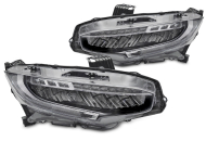 Přední světla LED pro HONDA CIVIC X 2016-2021 černá