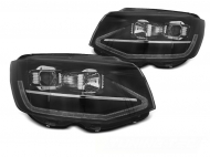 Přední světla LED s denními světly, LED dynamickým blinkrem pro VW T6 09-15 černá