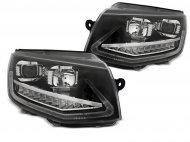Přední světla LED s denními světly VW T6 15- s dynamickým LED blinkrem, černá