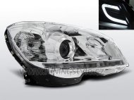 Přední světla LED TubeLights Mercedes-Benz C W204 07-10 chrom