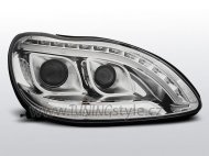 Přední světla LED TubeLights Mercedes-Benz S W220 98-05 chrom