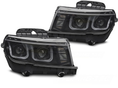 Přední světla s angel eyes pro CHEVROLET CAMARO 2009-2013 černá