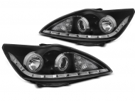 Přední světla s CCFL Angel Eyes a LED Ford Focus II 08-10 černá