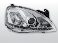 Přední světla s denními světly RL Opel Corsa C 00-06 chrom