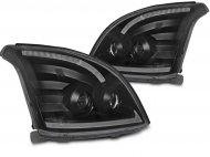 Přední světla s LED bar, LED dynamický blinkr, Toyota Land Cruiser 120 03-09 černá