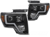 Přední světla s LED BAR pro FORD F150 MK12 2008-2014 černá