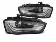 Přední světla s LED denními světly TubeLight Audi A4 B8 12-15 černá