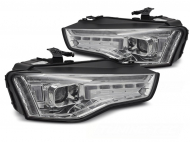 Přední světla s LED, LED blinkr AUDI A5 xenon 2011-2016 chromová