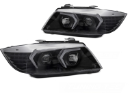 Přední světla s LED pro BMW E90/E91 2005-2008 černá