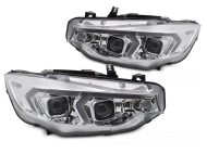Přední světla s LED, pro BMW F32/F33 2013-2017 chrom xenon