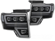 Přední světla s LED pro Ford F150 MK12 2008-2014 černá