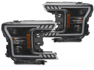 Přední světla s LED pro FORD F150 MK13 2017-2020 černá