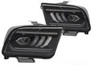 Přední světla s LED pro FORD MUSTANG 2004-2009 černá