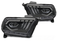 Přední světla s LED pro FORD MUSTANG 2010-2013 černá