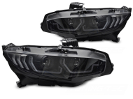 Přední světla s LED pro HONDA CIVIC X 2016-2021 černá