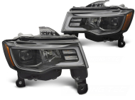 Přední světla s LED pro JEEP GRAND CHEROKEE 2016-2021 černé