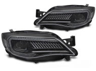 Přední světla s LED pro SUBARU WRX 2008-2014 černá