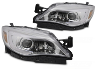 Přední světla s LED pro SUBARU WRX 2008-2014 chromová