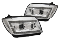 Přední světla s LED pro VW CRAFTER II 2017- chromová