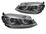 Přední světla s LED pro VW GOLF 7 2013-2017 chrom line