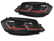 Přední světla s LED pro VW GOLF VII 2017-2019 red line