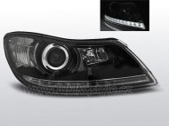 Přední světla s LED Škoda Octavia II 09-12 černá